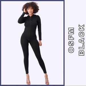 Black Hoodie Legging Set